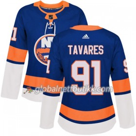 New York Islanders Hockeydrakt John Tavares 91 2017-2018 Blå Adidas Authentic - Dame
